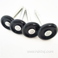 black 2*4 garage door no bearing nylon roller